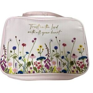 Personally Yours Large Bible Cover Pink Floral Trust in the Lord With Handle